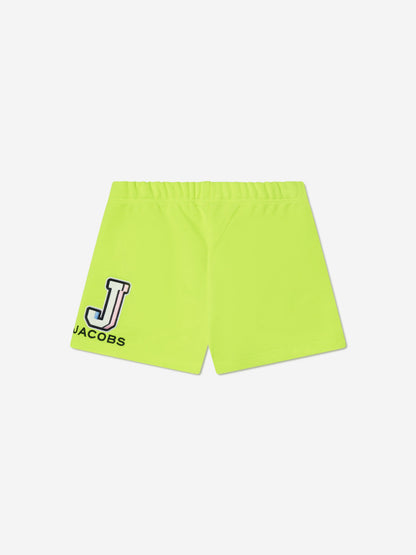 MARC JACOBS 女童绿色徽标短裤