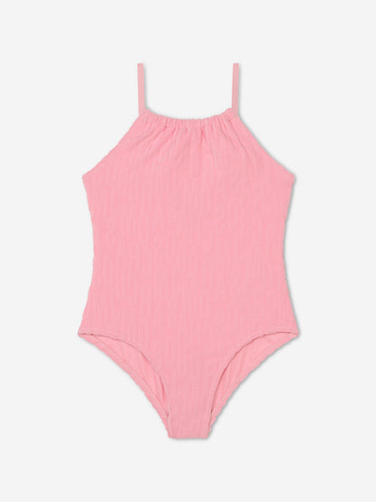 MARC JACOBS 女童粉色徽标泳衣