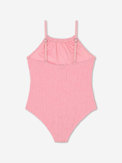 MARC JACOBS 女童粉色徽标泳衣