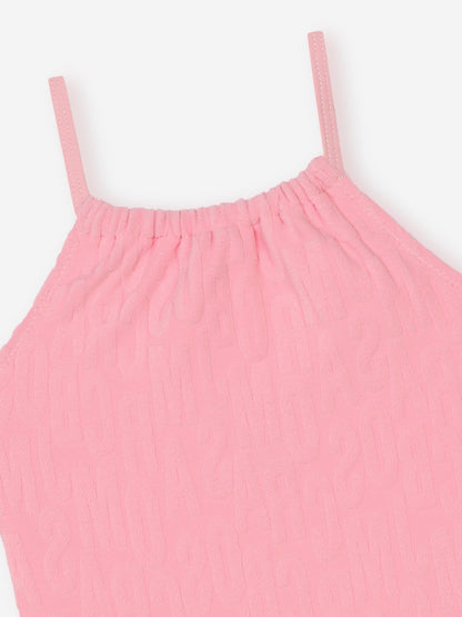 MARC JACOBS 女童粉色徽标泳衣