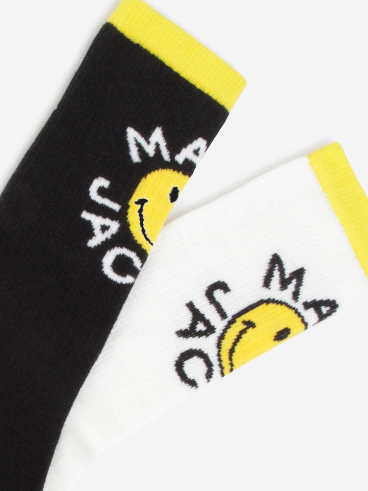 MARC JACOBS 儿童笑脸徽标袜子（黑色）