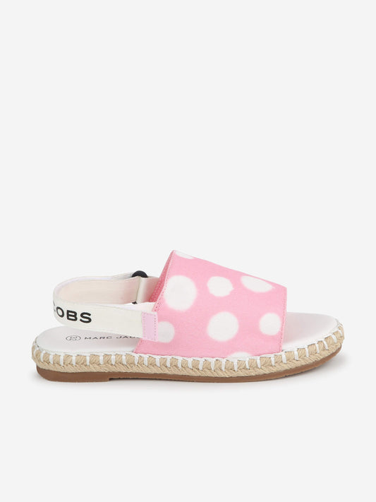 MARC JACOBS 女童露趾帆布鞋（粉色）