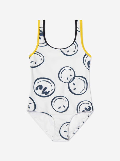 MARC JACOBS 女童笑脸印花泳衣（象牙色）