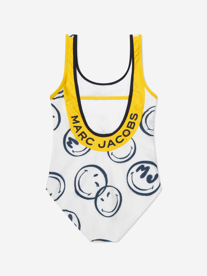 MARC JACOBS 女童笑脸印花泳衣（象牙色）