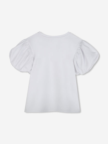 Girls Snapshot Bag Print T-Shirt in White