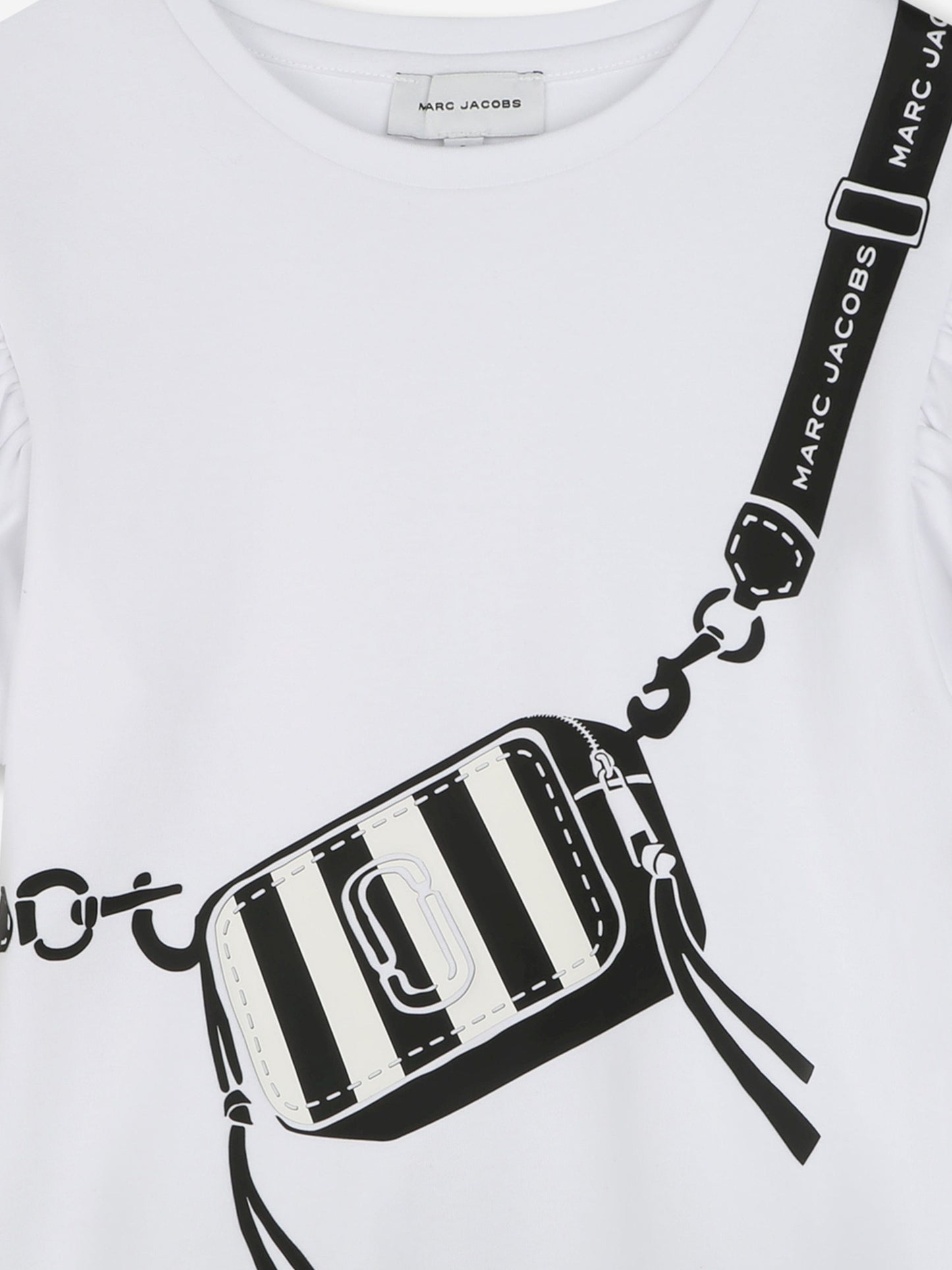 Girls Snapshot Bag Print T-Shirt in White