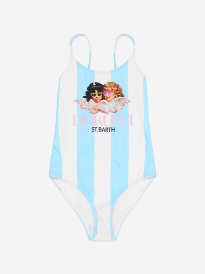 MC2 Saint Barth 女童 Fiorucci Angels 条纹泳衣（多色）