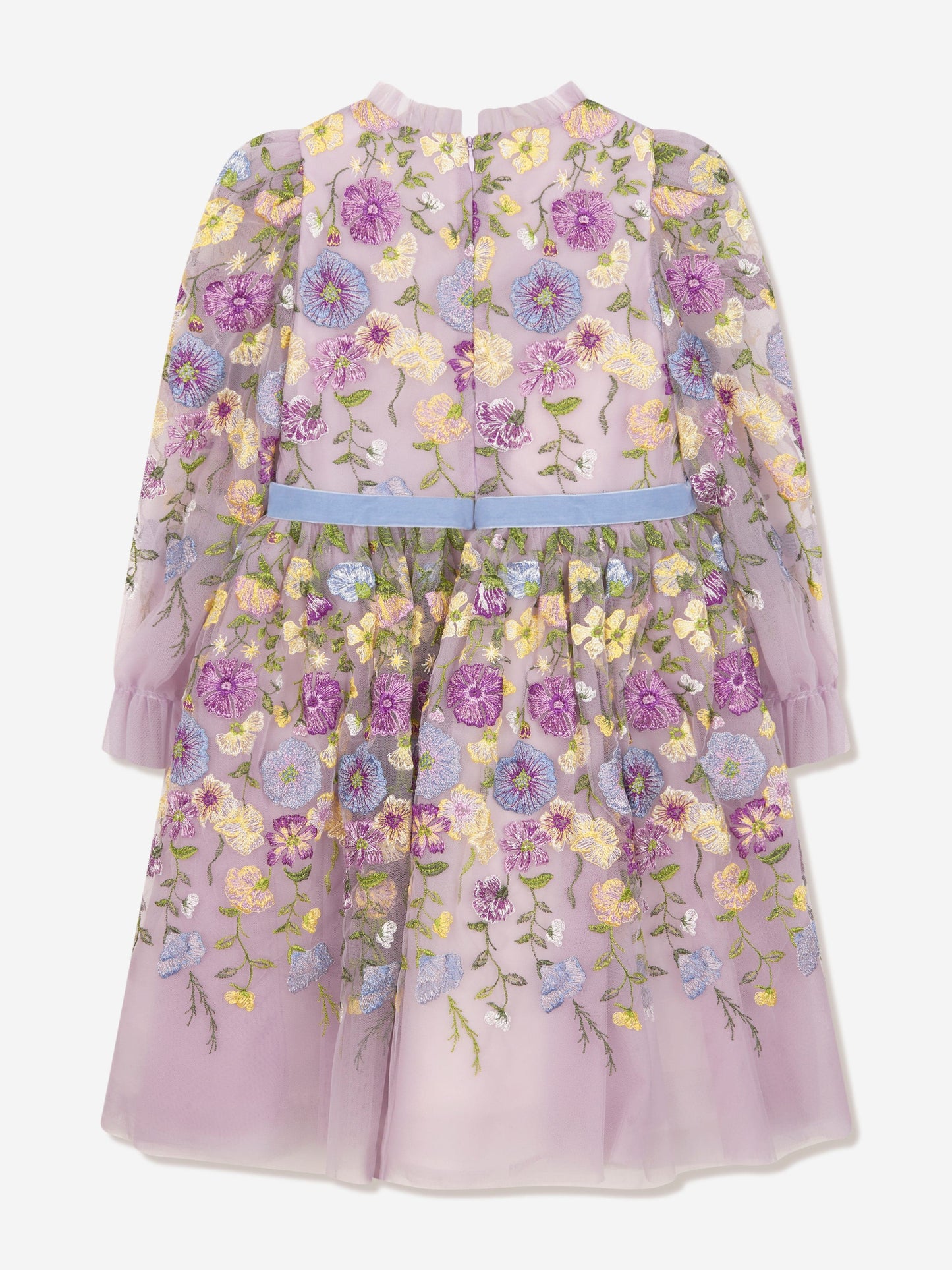Marchesa 女童花朵刺绣薄纱礼服（多色）