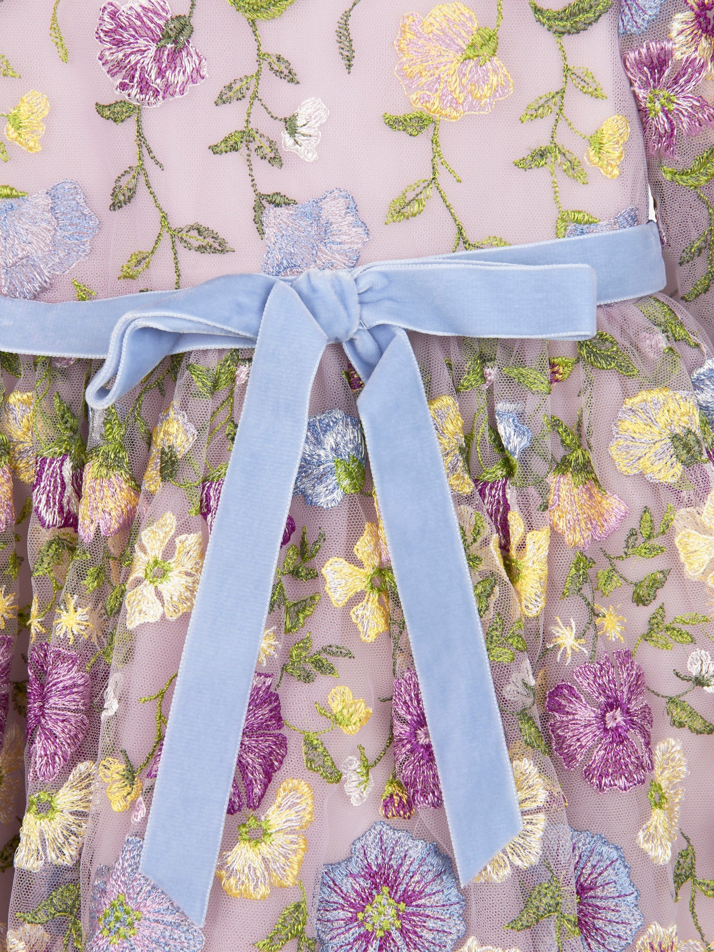 Marchesa 女童花朵刺绣薄纱礼服（多色）