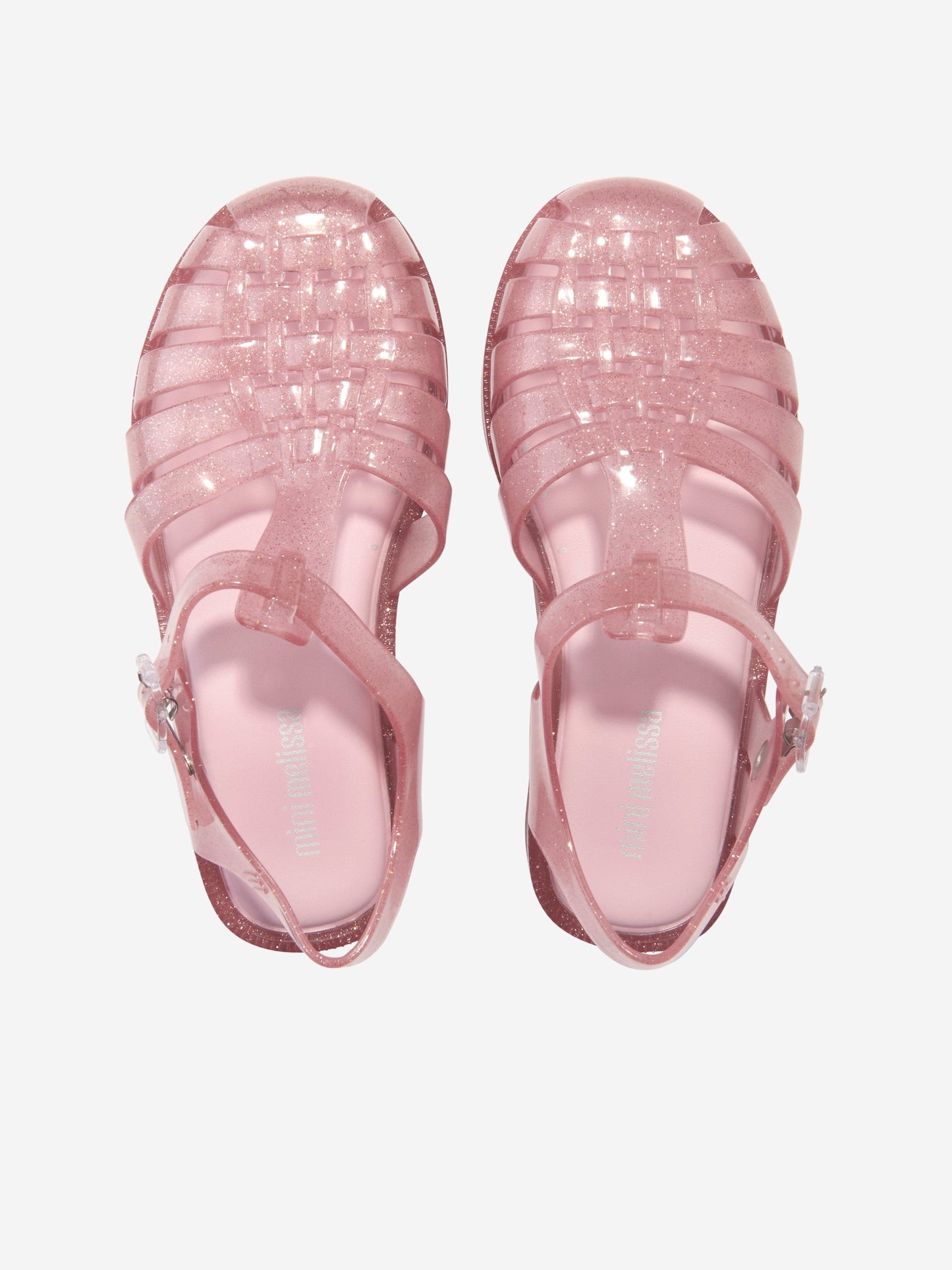 Mini Melissa 女童粉色闪光果冻凉鞋