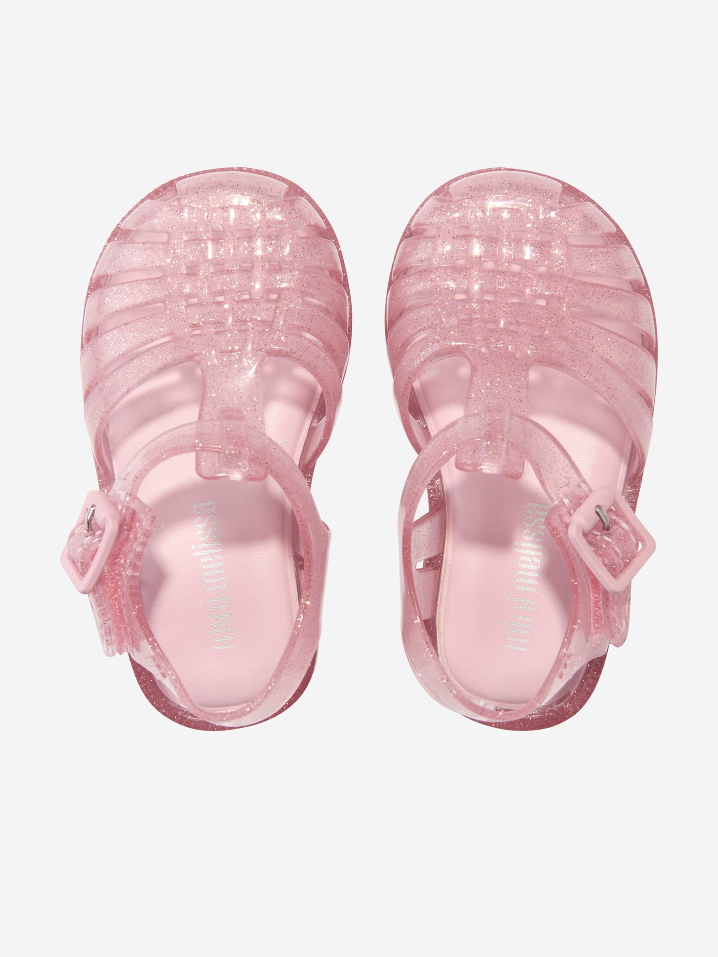 Mini Melissa 女童粉色闪光果冻凉鞋