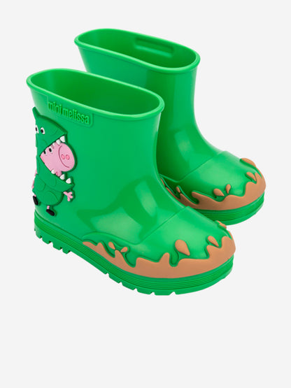 Mini Melissa 儿童小猪佩奇雨靴 绿色