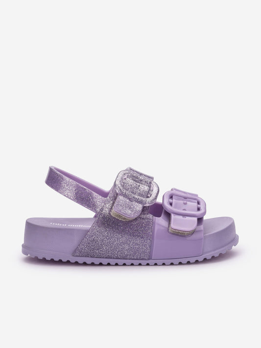 Mini Melissa 女童舒适亮片紫色凉鞋