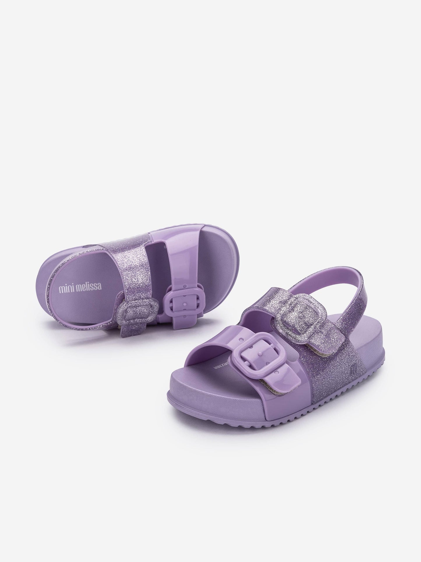 Mini Melissa 女童舒适亮片紫色凉鞋