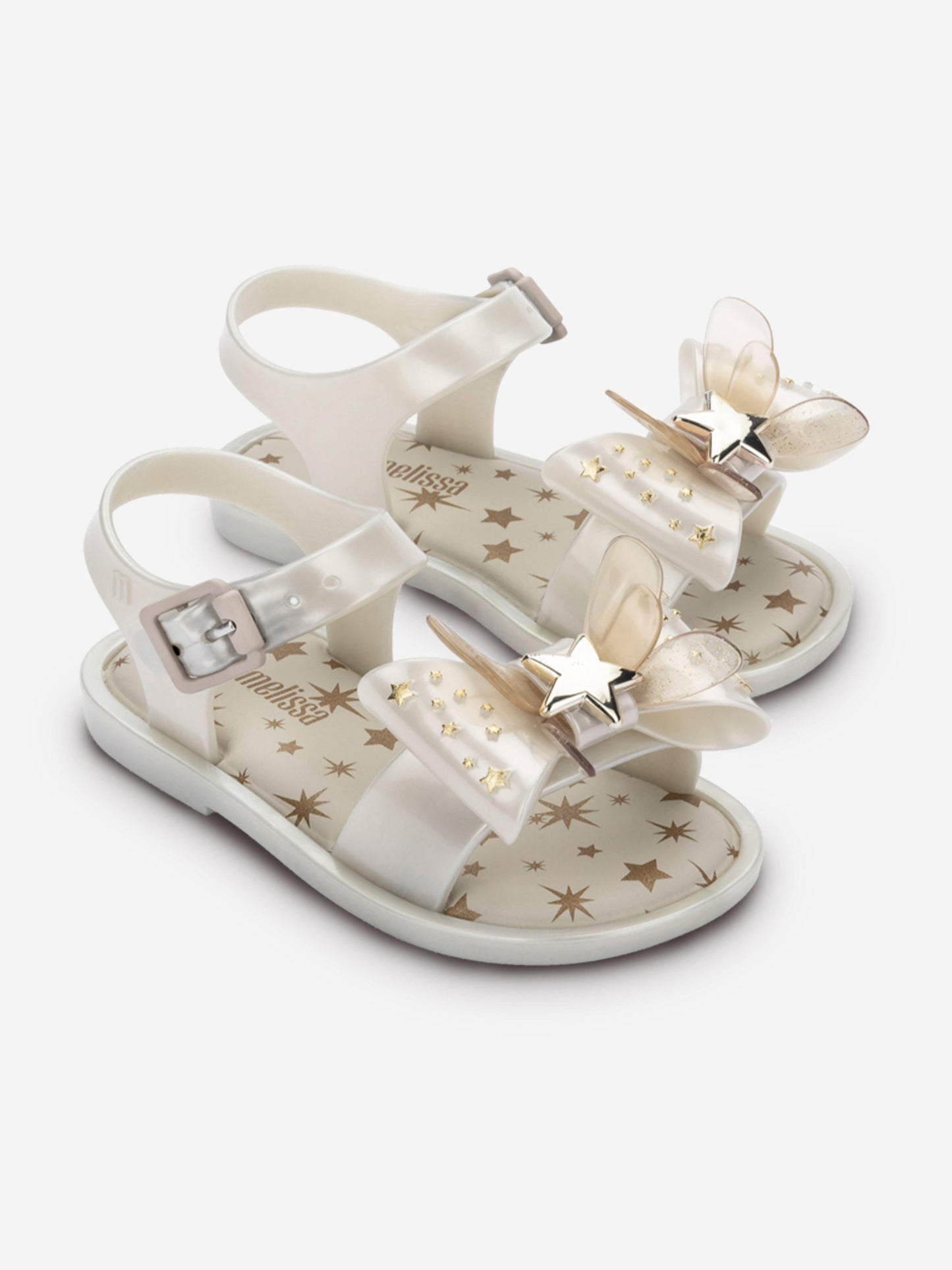 Mini Melissa 女童 Mar Star 白色凉鞋