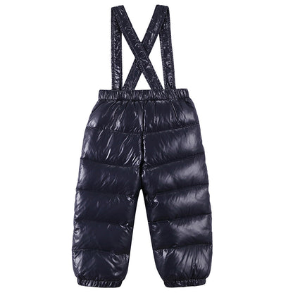 Baby Navy Blue 'Remy' Down Padded 2 Piece Snow Set