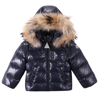 Baby Navy Blue 'Remy' Down Padded 2 Piece Snow Set
