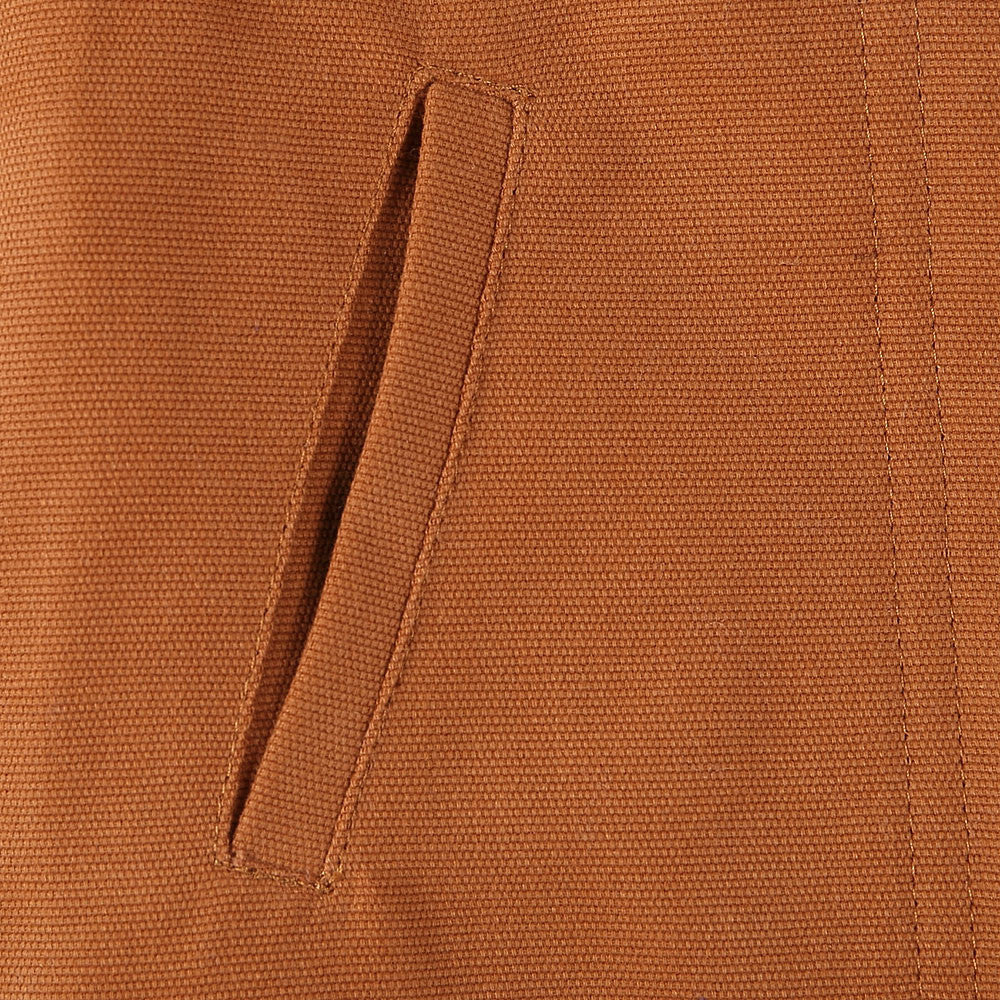 Girls Brown Ear Trims Hooded Cotton Jacket
