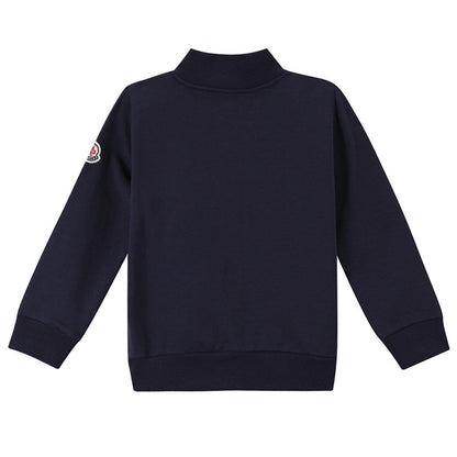 Baby Boys Navy Blue Rib Cuffs Cotton Tracksuit