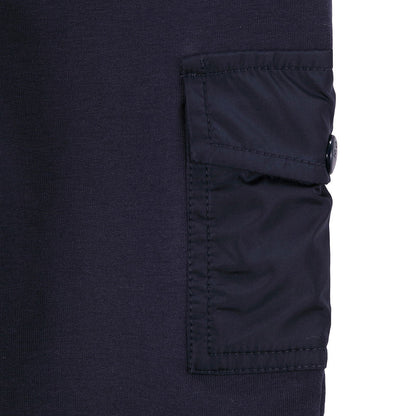 Baby Boys Navy Blue Rib Cuffs Cotton Tracksuit