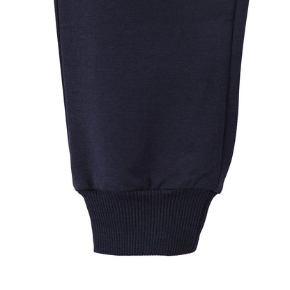 Baby Boys Navy Blue Rib Cuffs Cotton Tracksuit