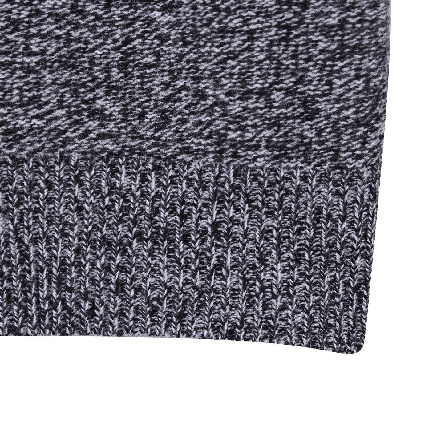 Boys & Girls Black Melange Wool Knitted Sweater