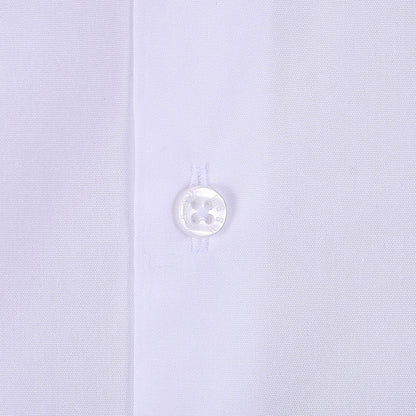 Boys White Cotton Shirt With Black Star Trims