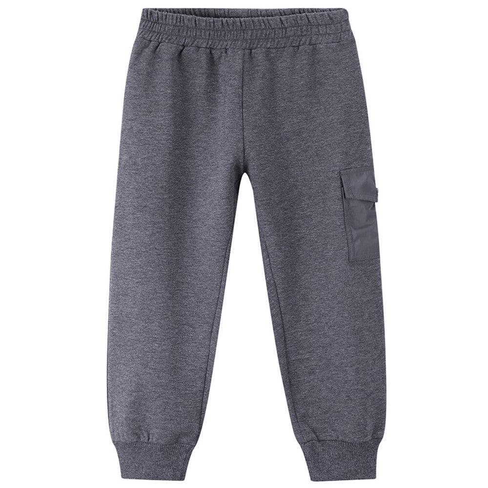 Baby Boys Grey Rib Cuffs Cotton Tracksuit