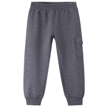Baby Boys Grey Rib Cuffs Cotton Tracksuit