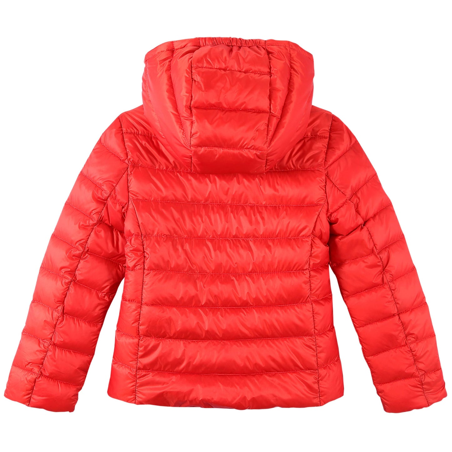 Girls Orange-Red Down Padded Hooded 'Iraida' Jackets