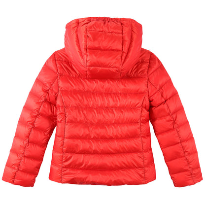Girls Orange-Red Down Padded Hooded 'Iraida' Jackets