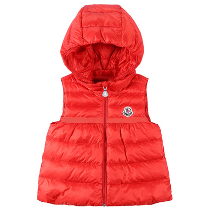 Baby Girls Red Down Padded Hooded 'Suzette' Gilet