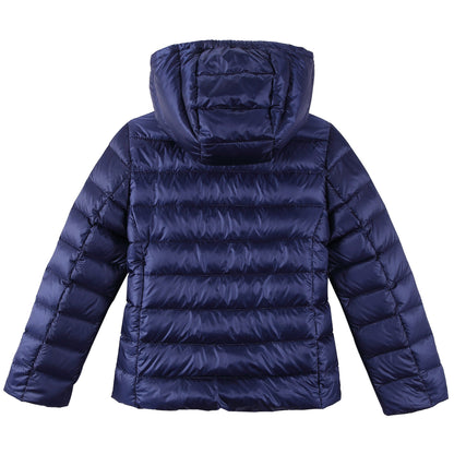 Girls Blue Down Padded Hooded 'Iraida' Jackets