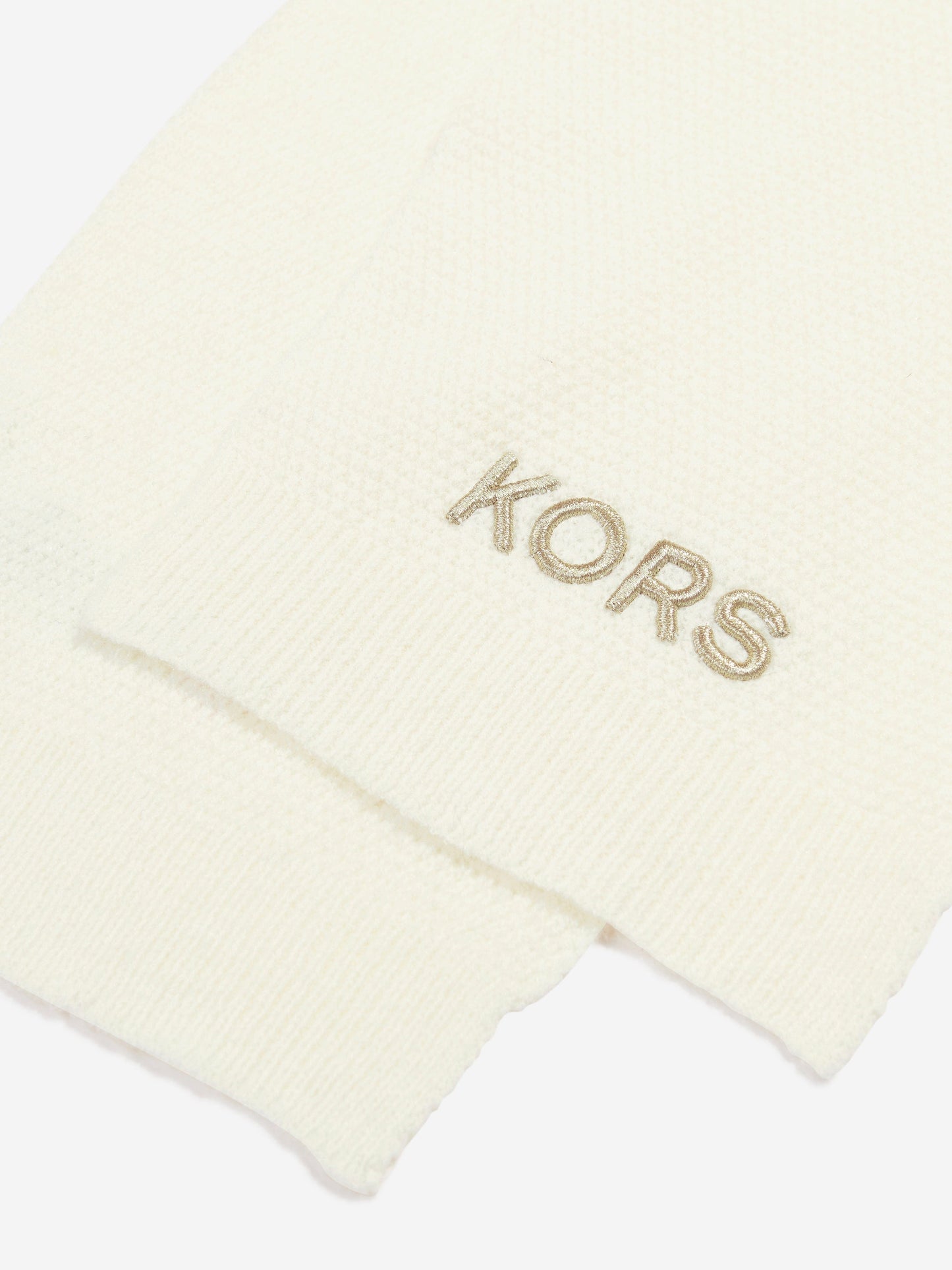 Michael Kors 女童奶油色刺绣围巾