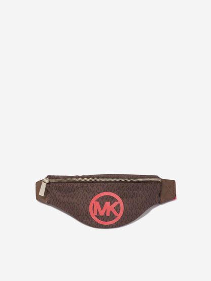 Michael Kors 棕色女童徽标腰包