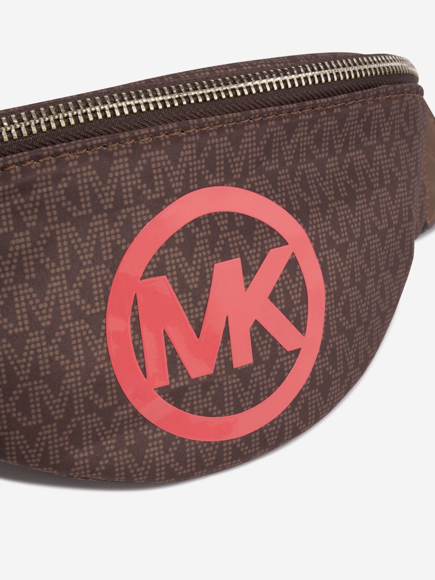 Michael Kors 棕色女童徽标腰包