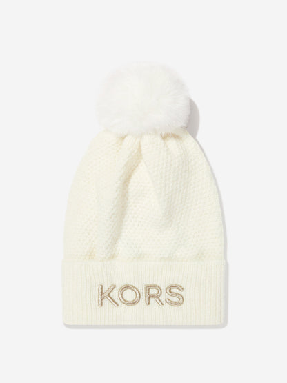 Michael Kors 女童奶油色徽标套头帽