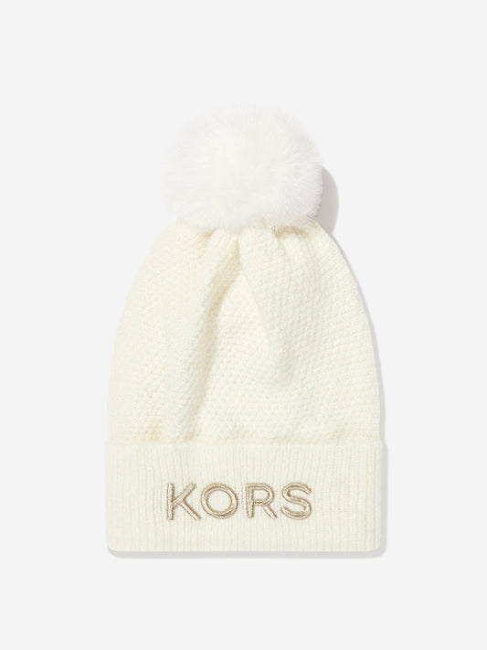 Michael Kors 女童奶油色徽标套头帽