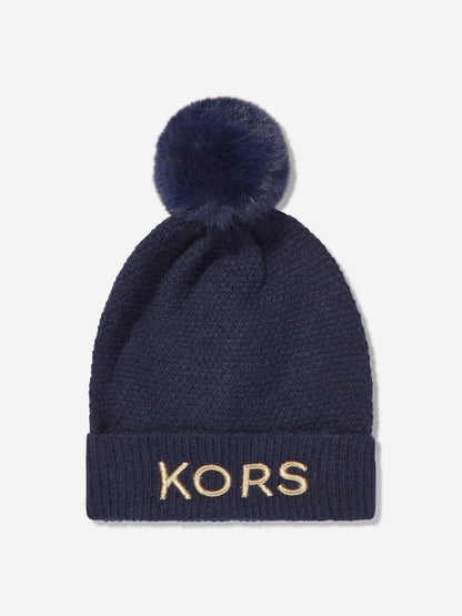 Michael Kors 女童徽标套头帽（海军蓝）