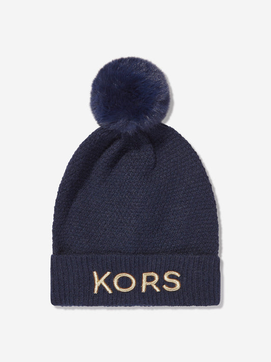 Michael Kors 女童徽标套头帽（海军蓝）
