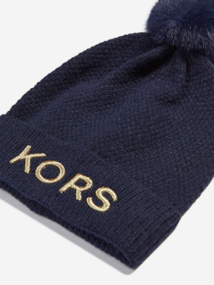Michael Kors 女童徽标套头帽（海军蓝）