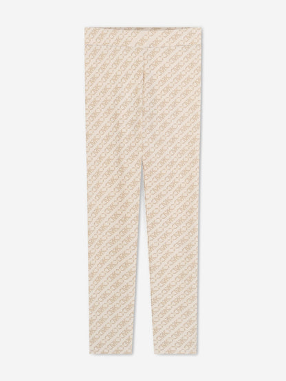Michael Kors 女童徽标紧身裤（象牙色）
