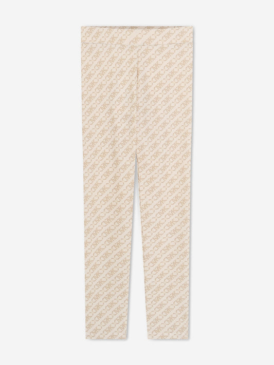 Michael Kors 女童徽标紧身裤（象牙色）