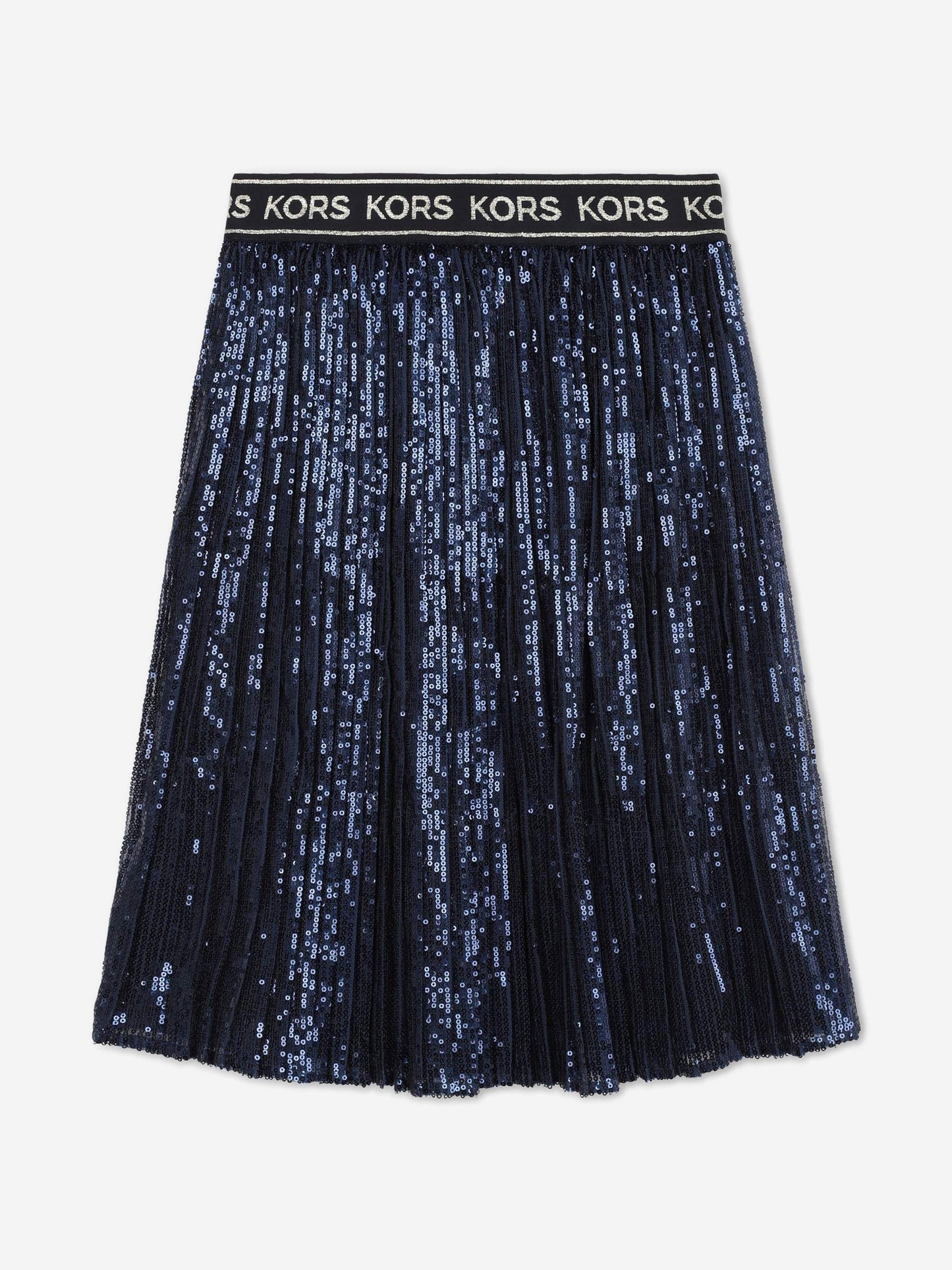 Michael Kors 女童褶饰亮片中长裙（海军蓝）