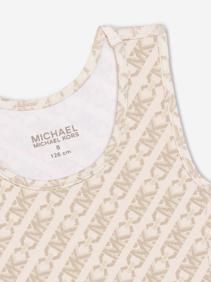 Michael Kors 女童象牙色徽标短款上衣