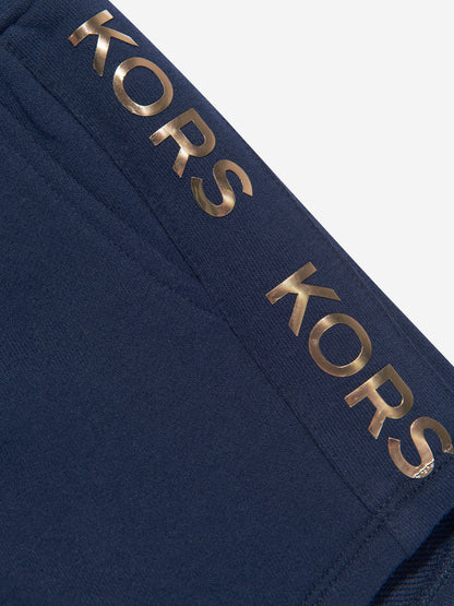 Michael Kors 女童徽标印花短裤（海军蓝）