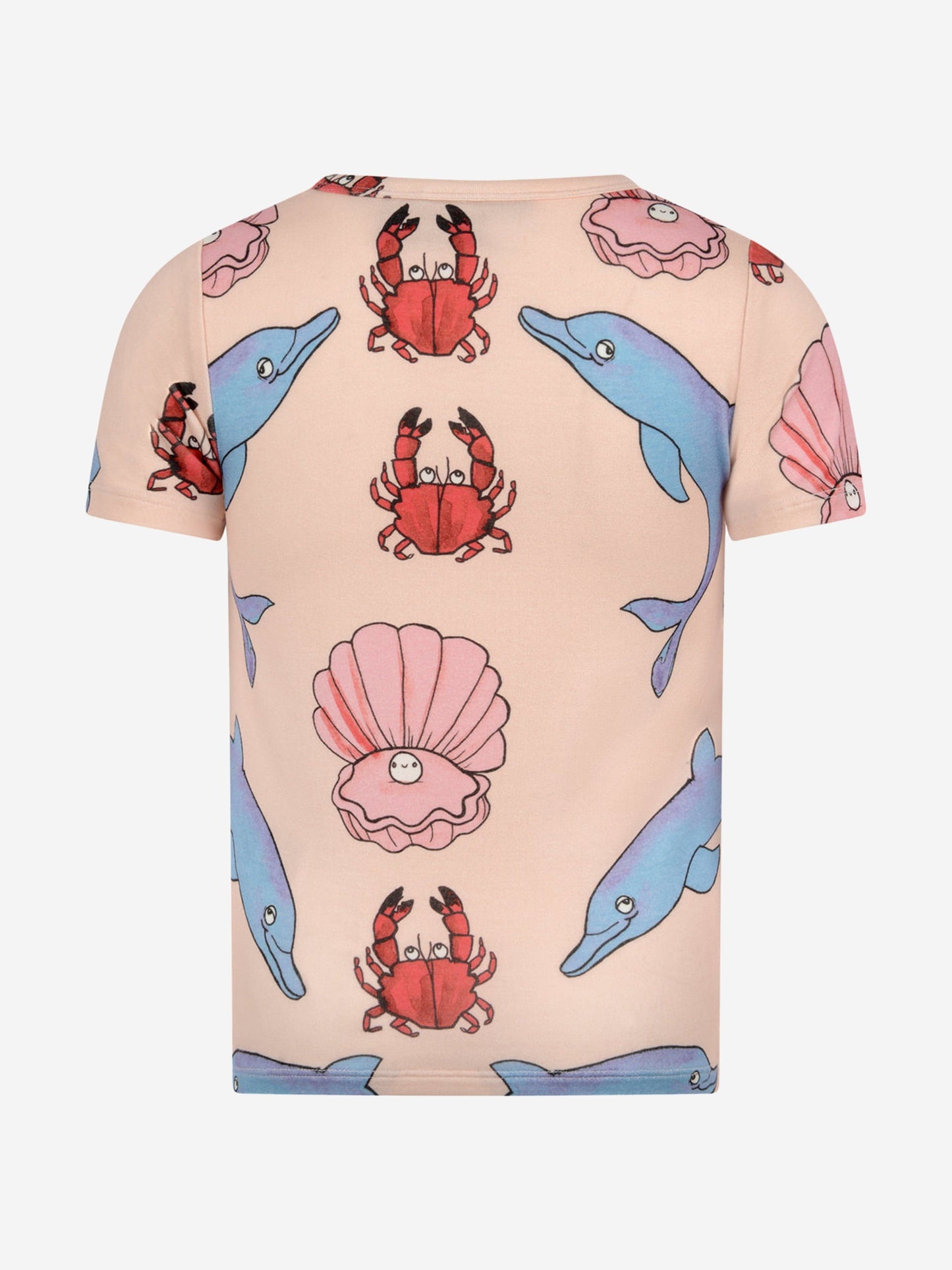 Mini Rodini 女童纯棉海豚印花 T 恤