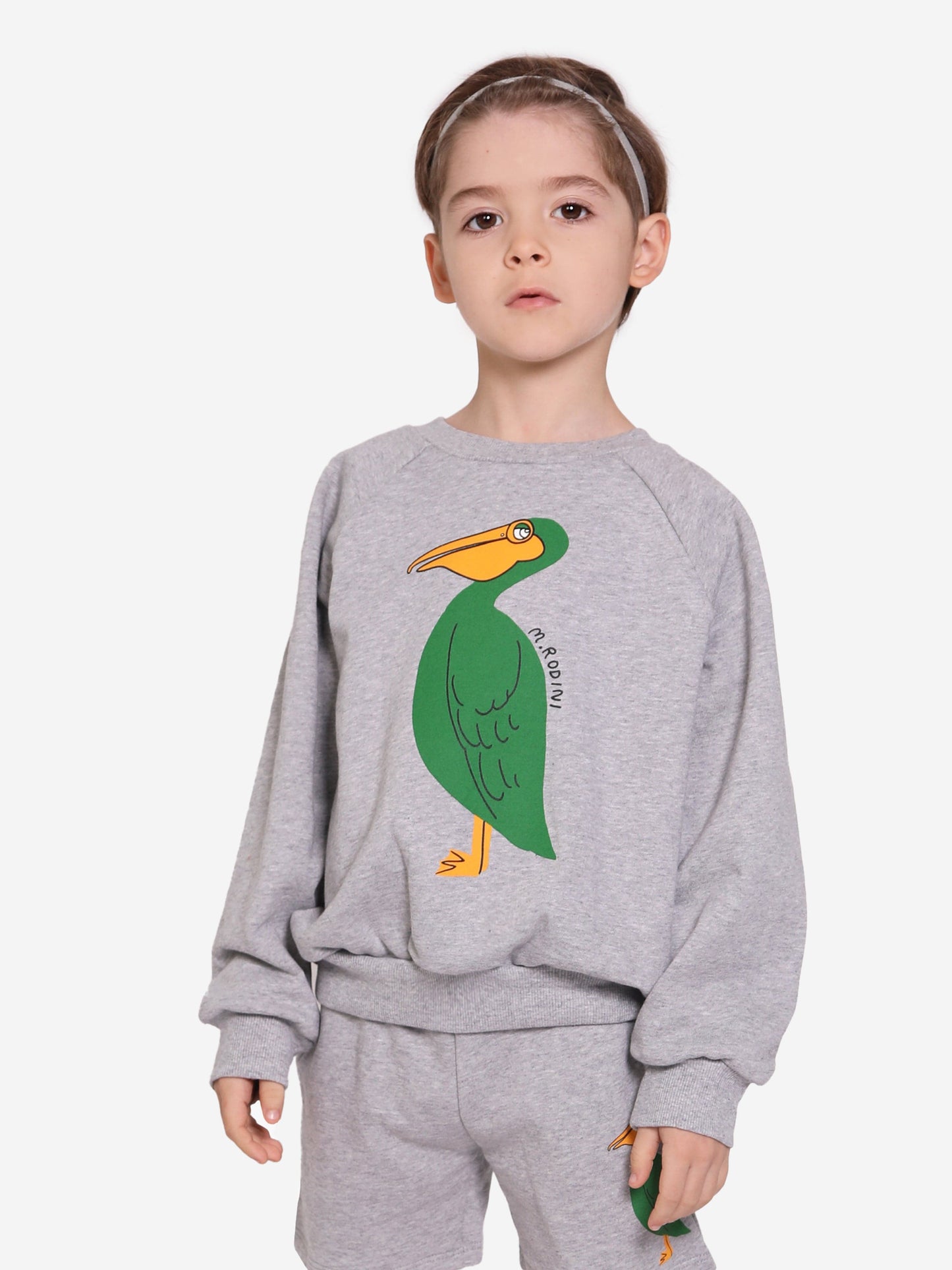 Mini Rodini 儿童鹈鹕运动衫（灰色）