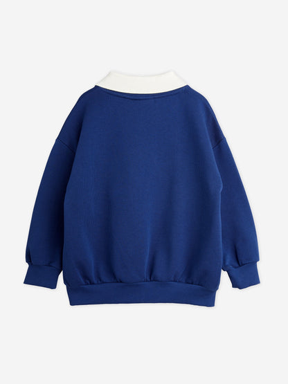 Mini Rodini Kids Society 蓝色刺绣领口运动衫