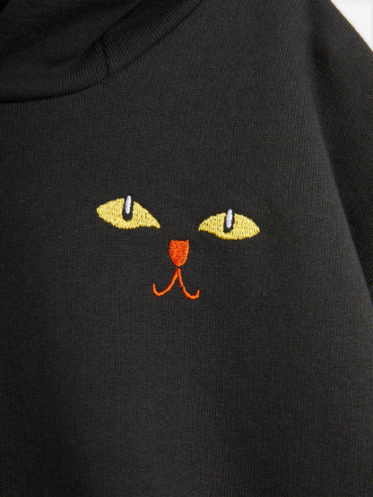 Mini Rodini Kids 猫眼连帽衫（黑色）